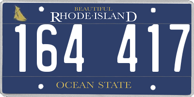 RI license plate 164417