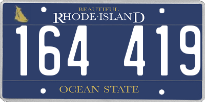RI license plate 164419