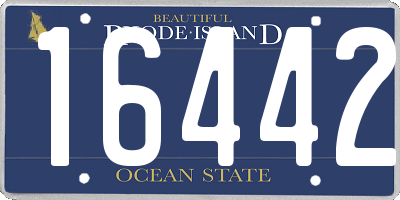 RI license plate 16442