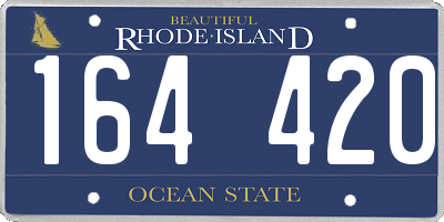 RI license plate 164420