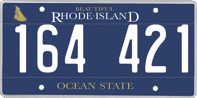 RI license plate 164421