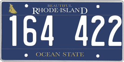RI license plate 164422