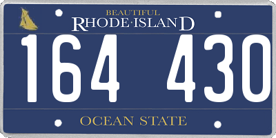 RI license plate 164430