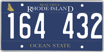 RI license plate 164432