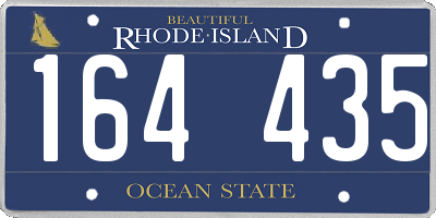 RI license plate 164435