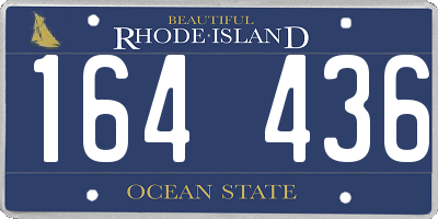 RI license plate 164436