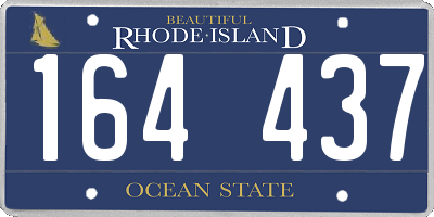 RI license plate 164437
