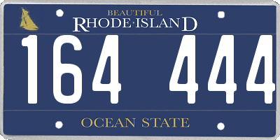 RI license plate 164444
