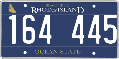 RI license plate 164445