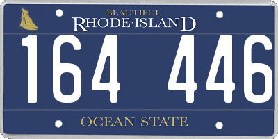 RI license plate 164446