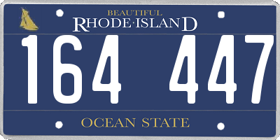 RI license plate 164447