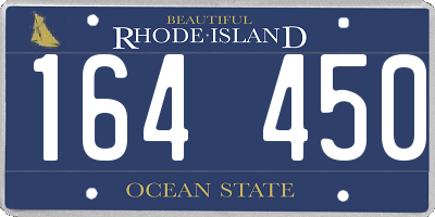 RI license plate 164450