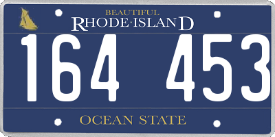 RI license plate 164453