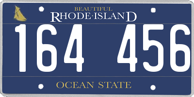 RI license plate 164456