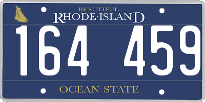 RI license plate 164459