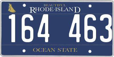 RI license plate 164463