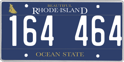 RI license plate 164464