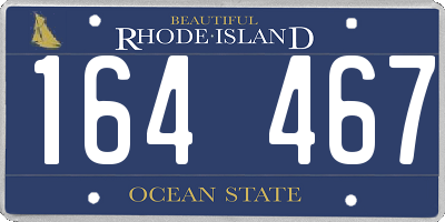 RI license plate 164467