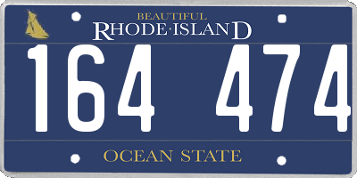 RI license plate 164474