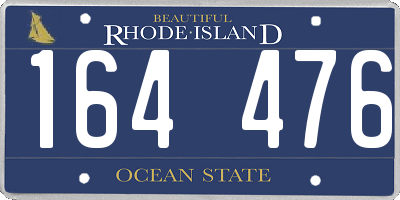 RI license plate 164476