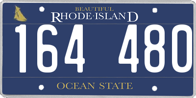 RI license plate 164480