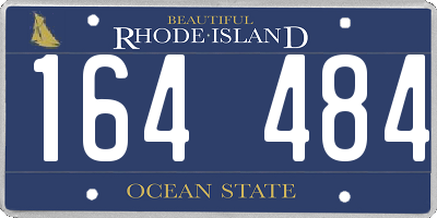 RI license plate 164484