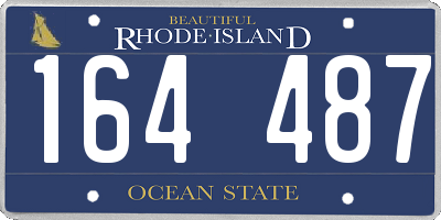 RI license plate 164487