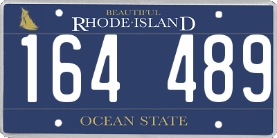RI license plate 164489
