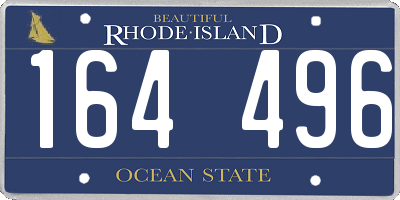 RI license plate 164496