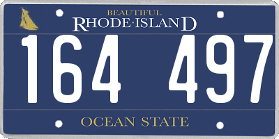 RI license plate 164497
