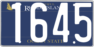 RI license plate 1645