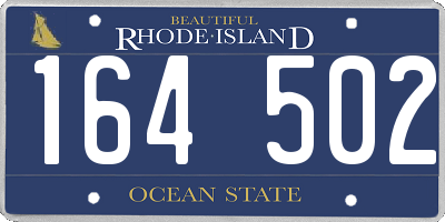 RI license plate 164502