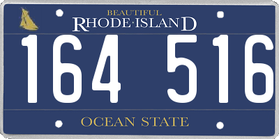 RI license plate 164516