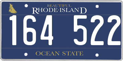 RI license plate 164522