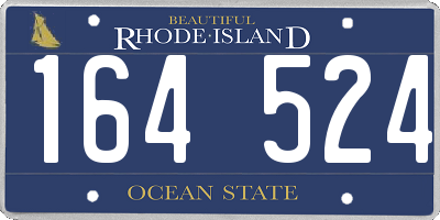 RI license plate 164524