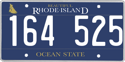RI license plate 164525