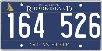 RI license plate 164526