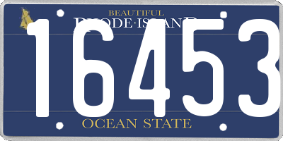 RI license plate 16453
