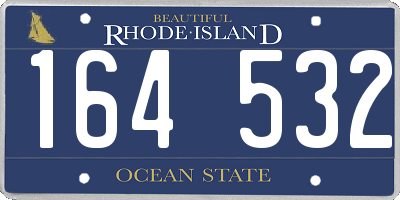 RI license plate 164532
