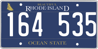 RI license plate 164535