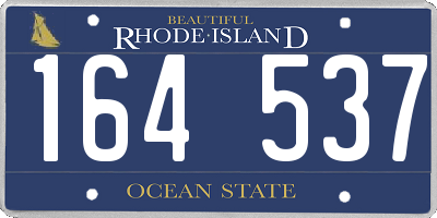 RI license plate 164537