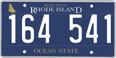 RI license plate 164541