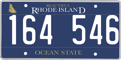 RI license plate 164546