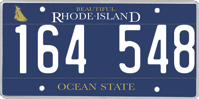 RI license plate 164548