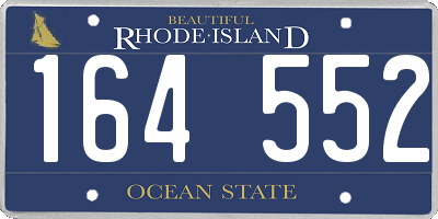 RI license plate 164552