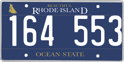 RI license plate 164553