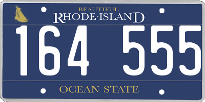 RI license plate 164555
