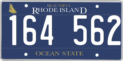 RI license plate 164562