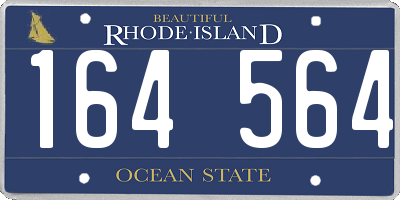 RI license plate 164564