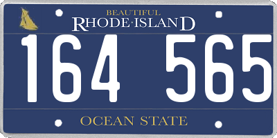 RI license plate 164565